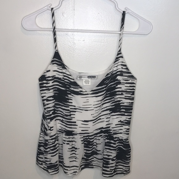 Necessary Objects black & white cami peplum blouse - Picture 1 of 6